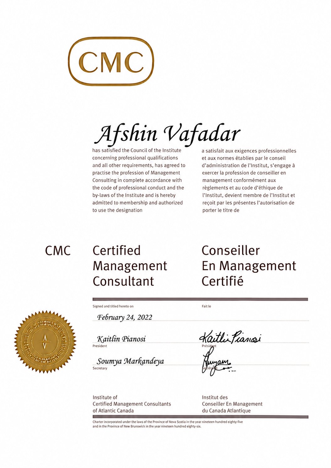Sertifikalı Yönetim Danışmanı (CMC)