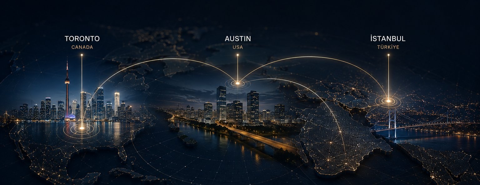 Zeluxa offices in Toronto, Austin and Istanbul connected across the globe
